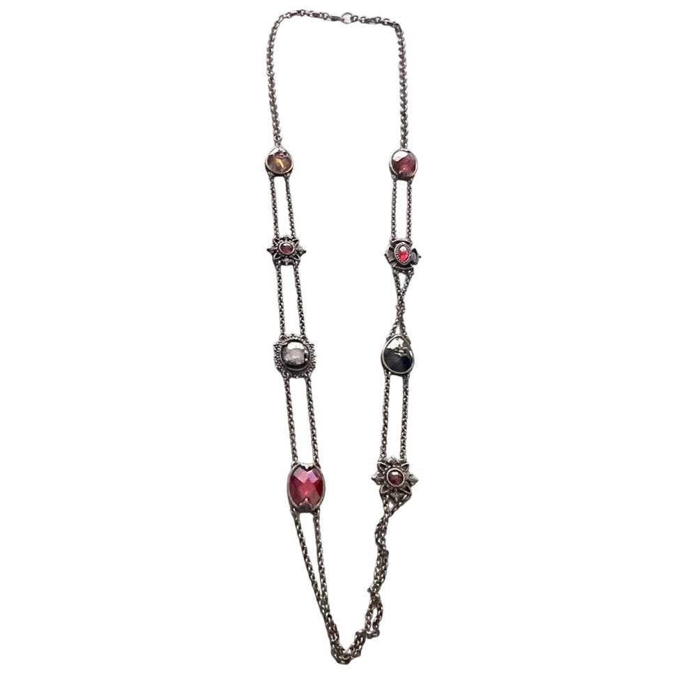Antique Gold Tone Double Strand Necklace